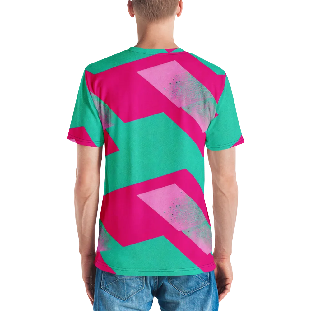 Vivid Velocity on Men's Crew Neck T-Shirt — Back