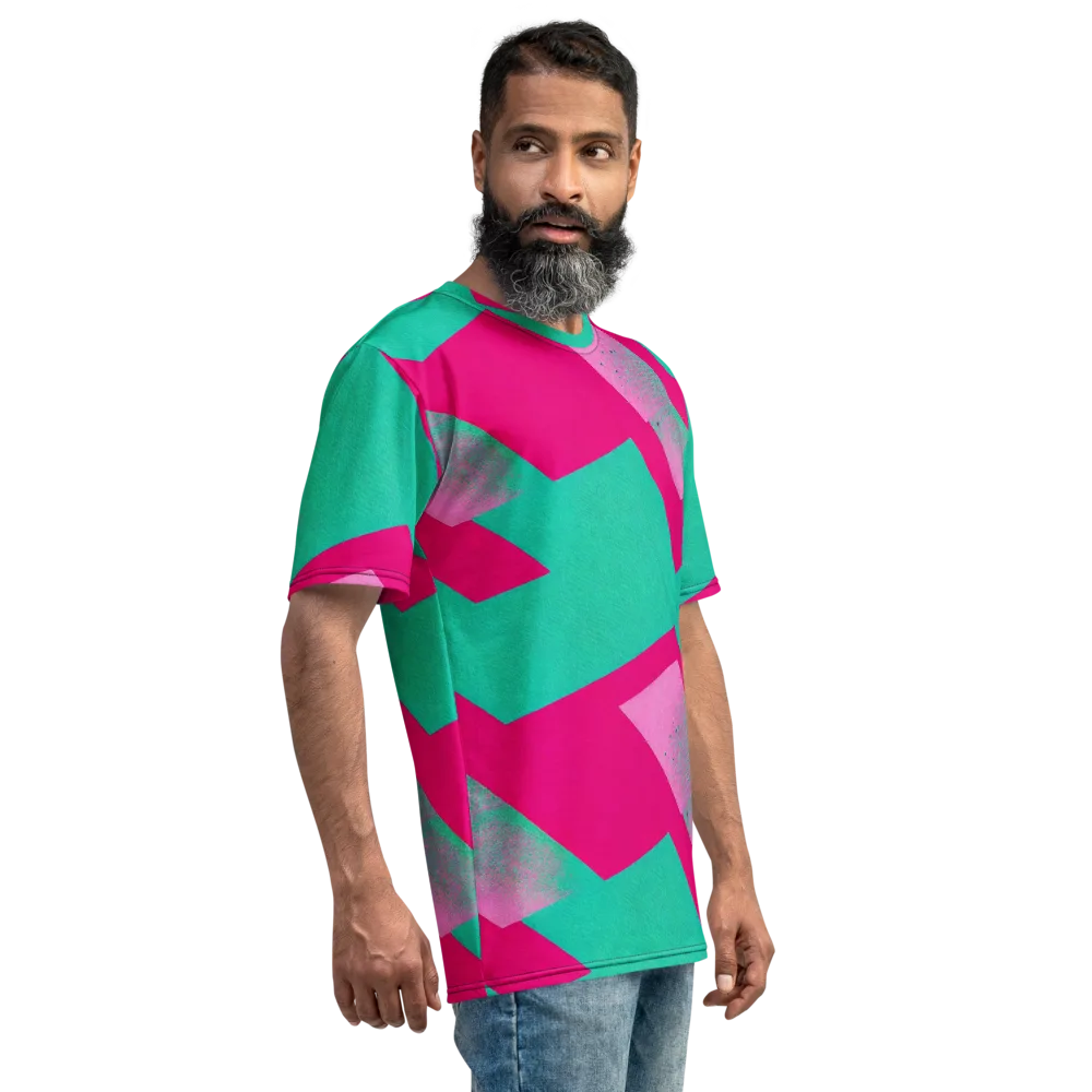 Vivid Velocity on Men's Crew Neck T-Shirt — Right