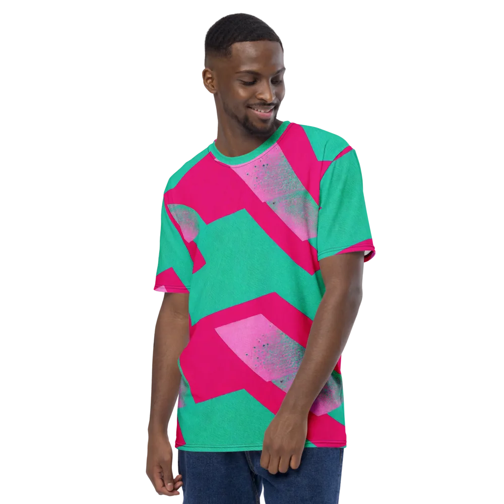 Vivid Velocity on Men's Crew Neck T-Shirt — Left