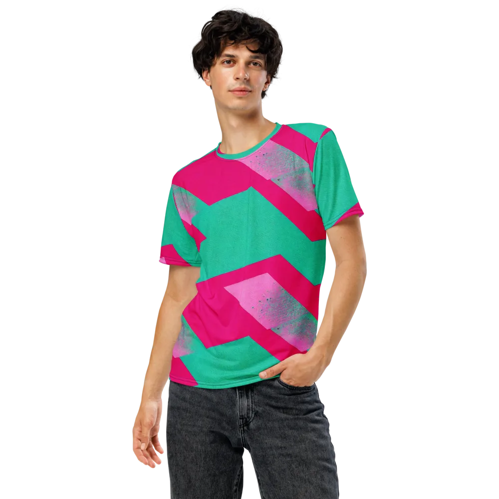 Vivid Velocity on Men's Crew Neck T-Shirt — Front