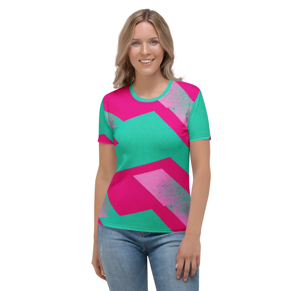 Vivid Velocity on Women's Crew Neck T-Shirt — Front