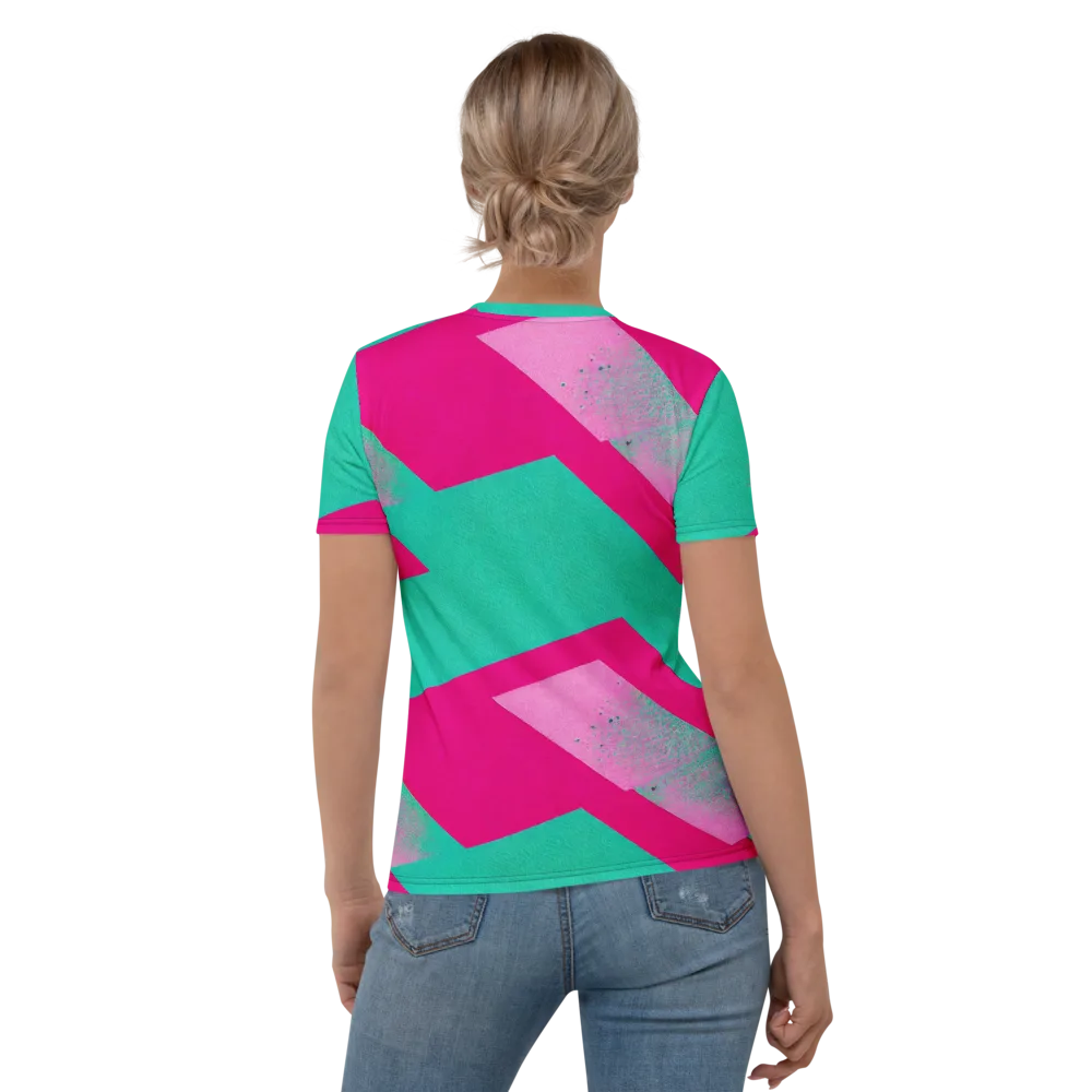 Vivid Velocity on Women's Crew Neck T-Shirt — Back
