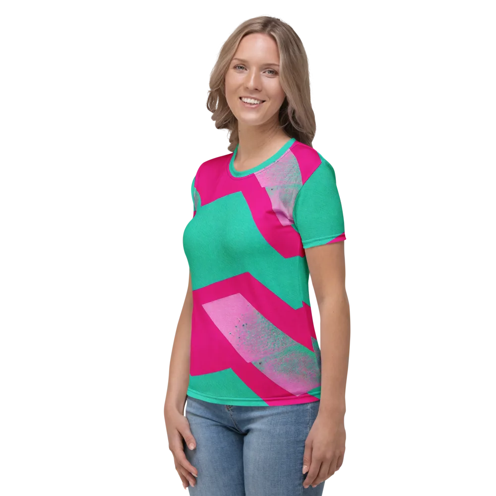 Vivid Velocity on Women's Crew Neck T-Shirt — Left