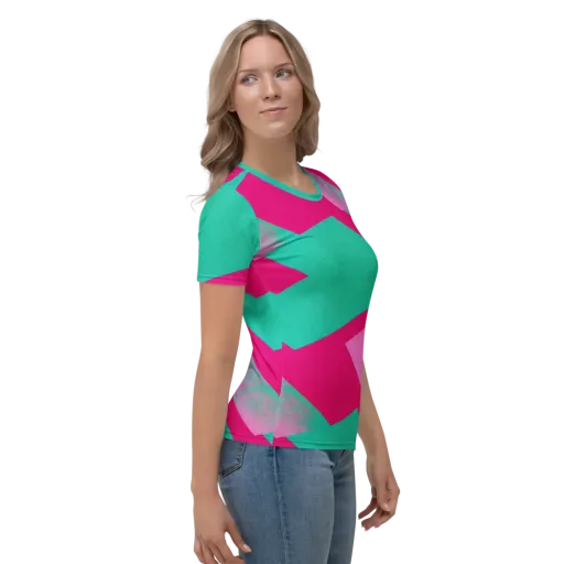 Vivid Velocity on a Women's Crew Neck T-Shirt
