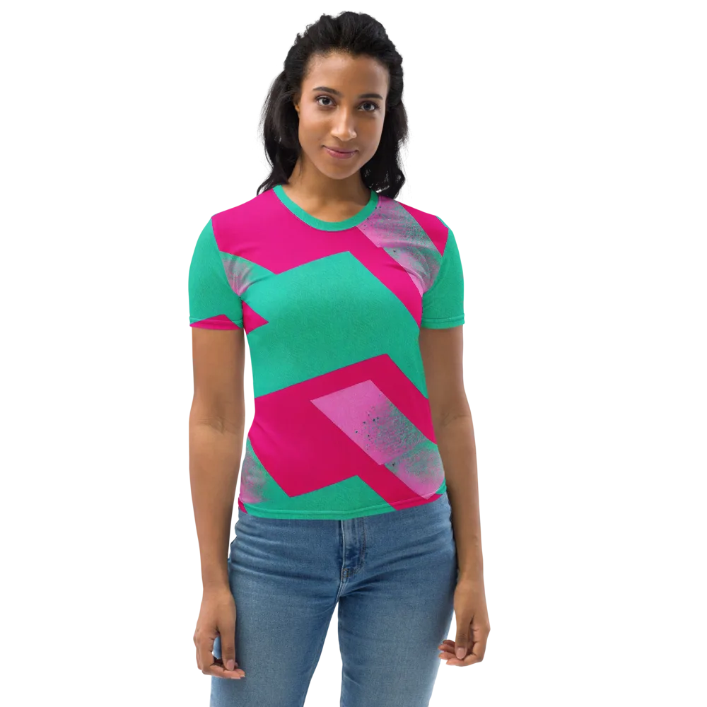 Vivid Velocity on Women's Crew Neck T-Shirt — Front