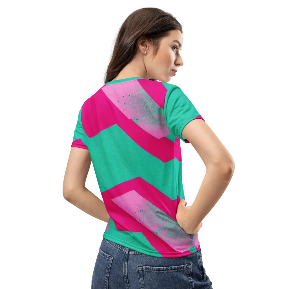 Vivid Velocity on Women's Crew Neck T-Shirt — Back