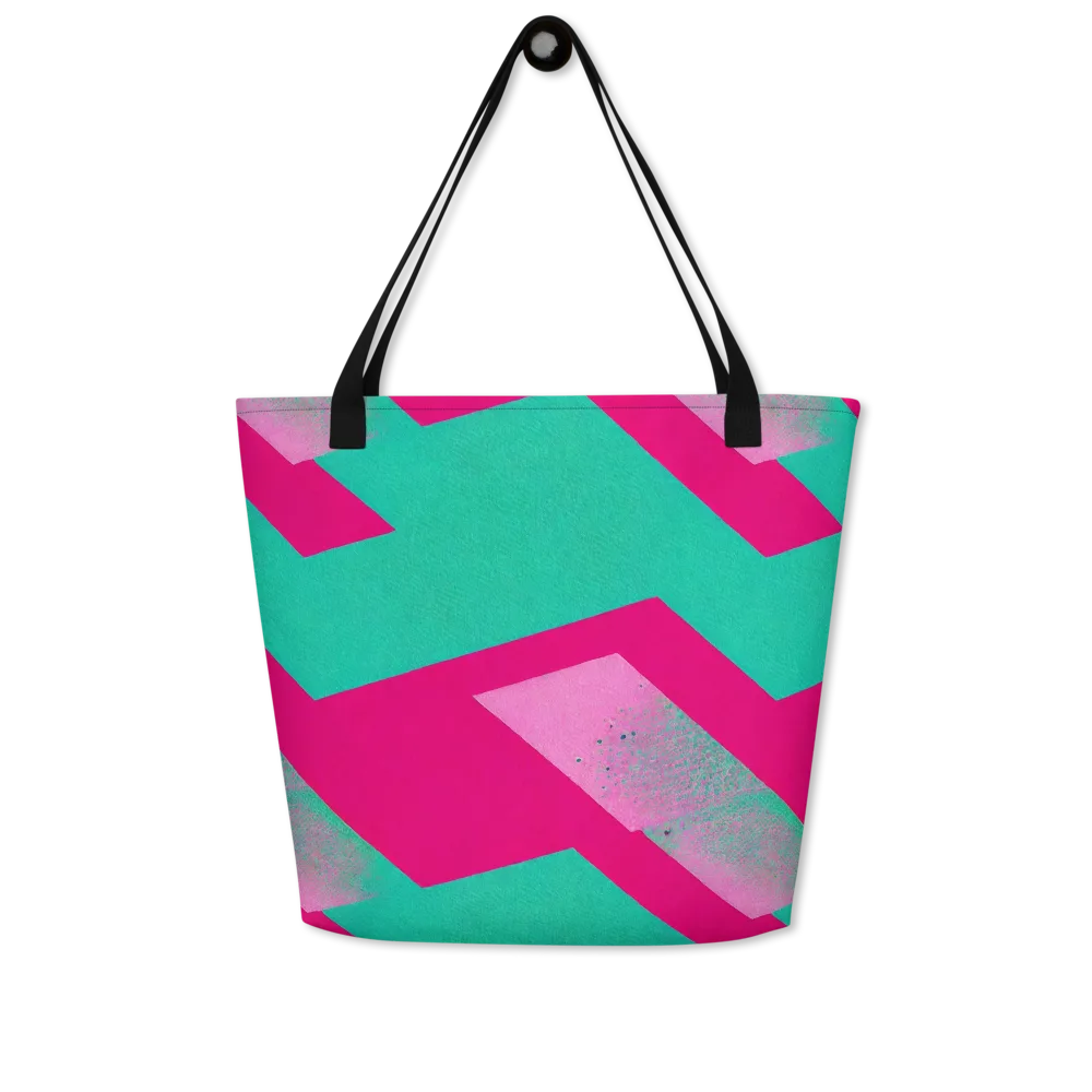 Vivid Velocity on Large Tote Bag W/ Pocket — Front