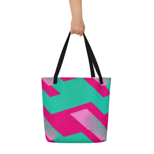 Vivid Velocity on a Large Tote Bag W/ Pocket