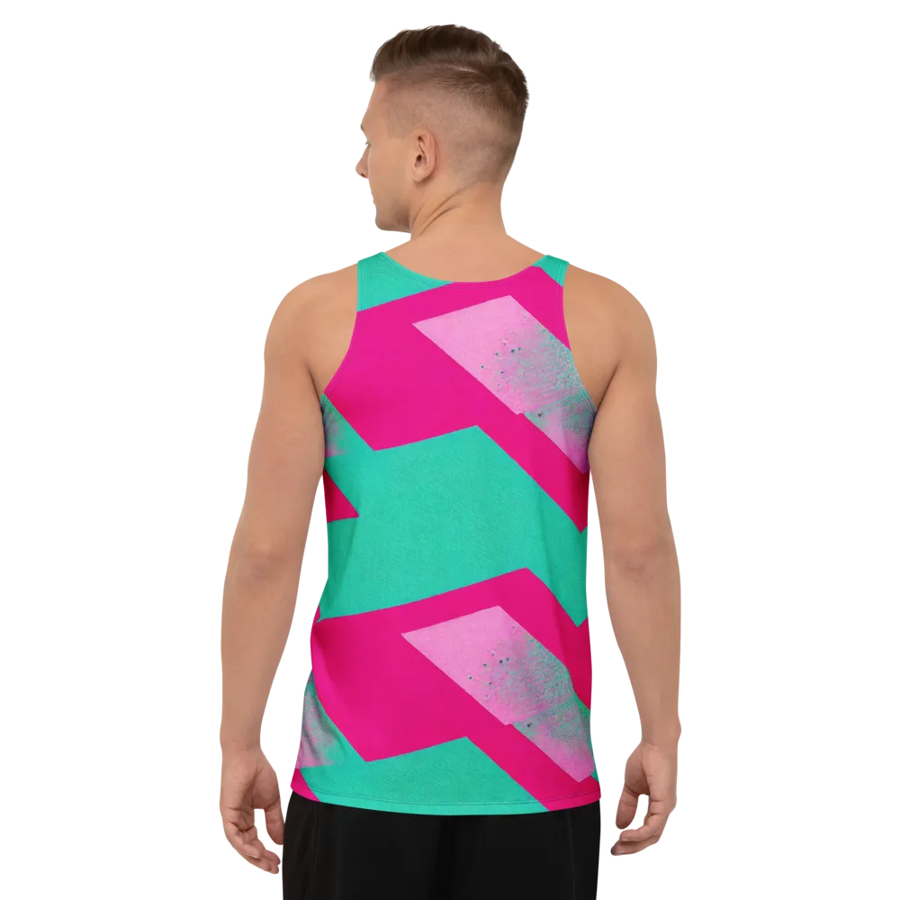 Vivid Velocity on Men's Tank Top — Back
