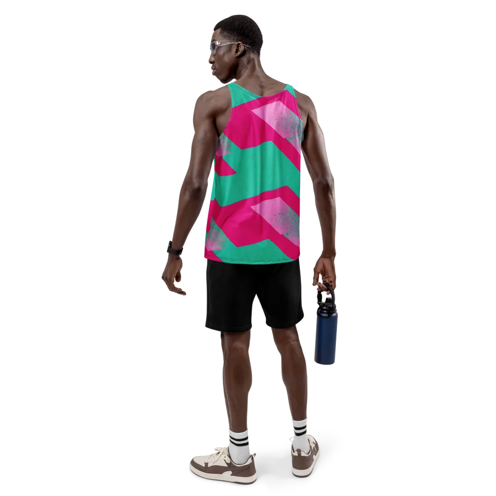 Vivid Velocity on Men's Tank Top — Back
