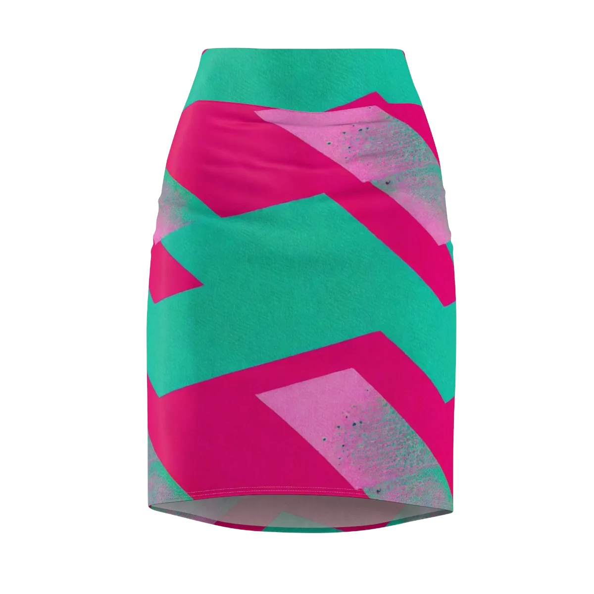 Vivid Velocity on Pencil Skirt — Front