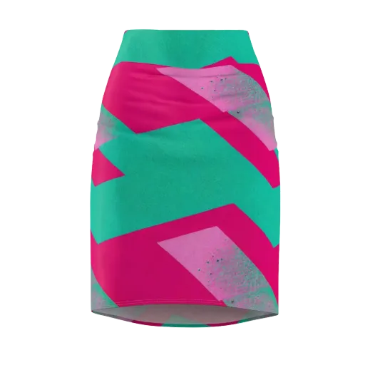 Vivid Velocity on a Pencil Skirt