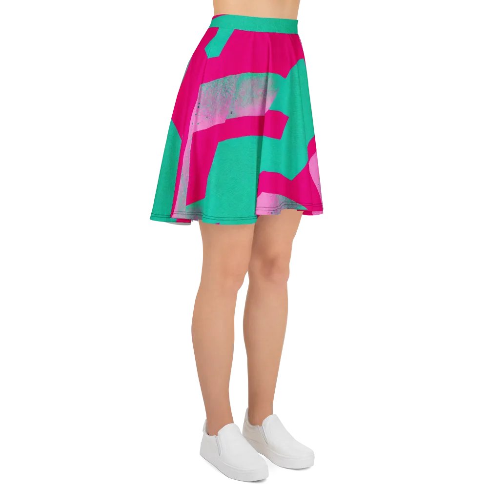 Vivid Velocity on Skater Skirt — Right
