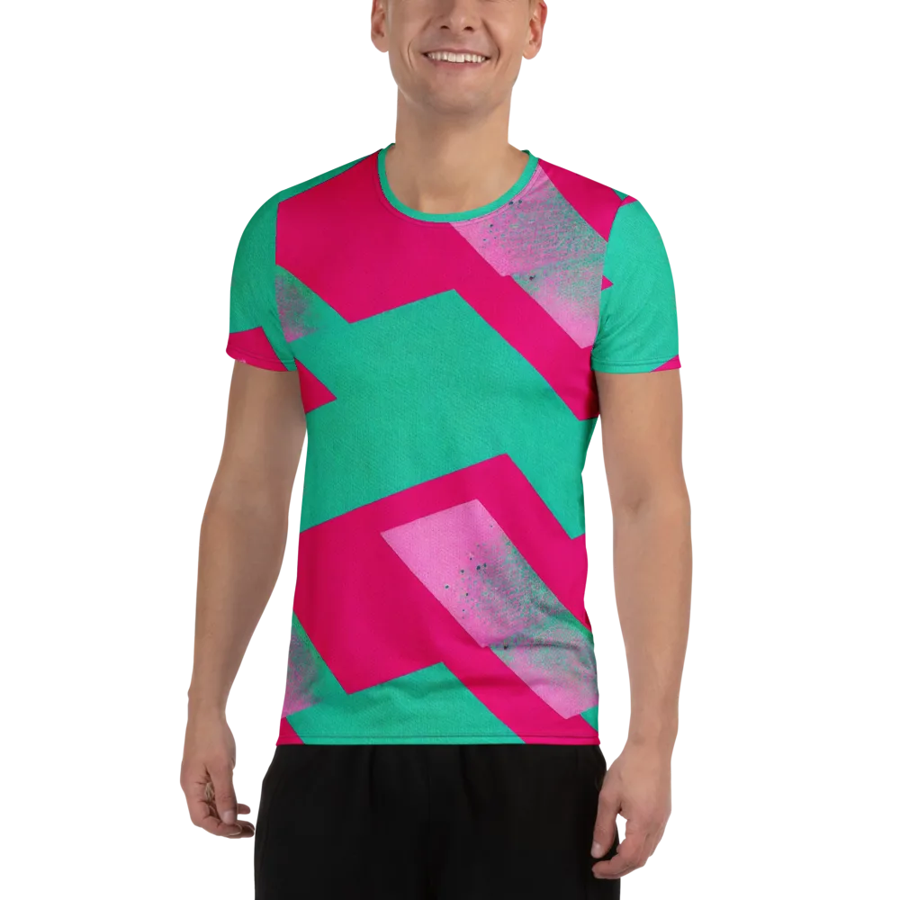 Vivid Velocity on Men's Athletic T-Shirt — Front