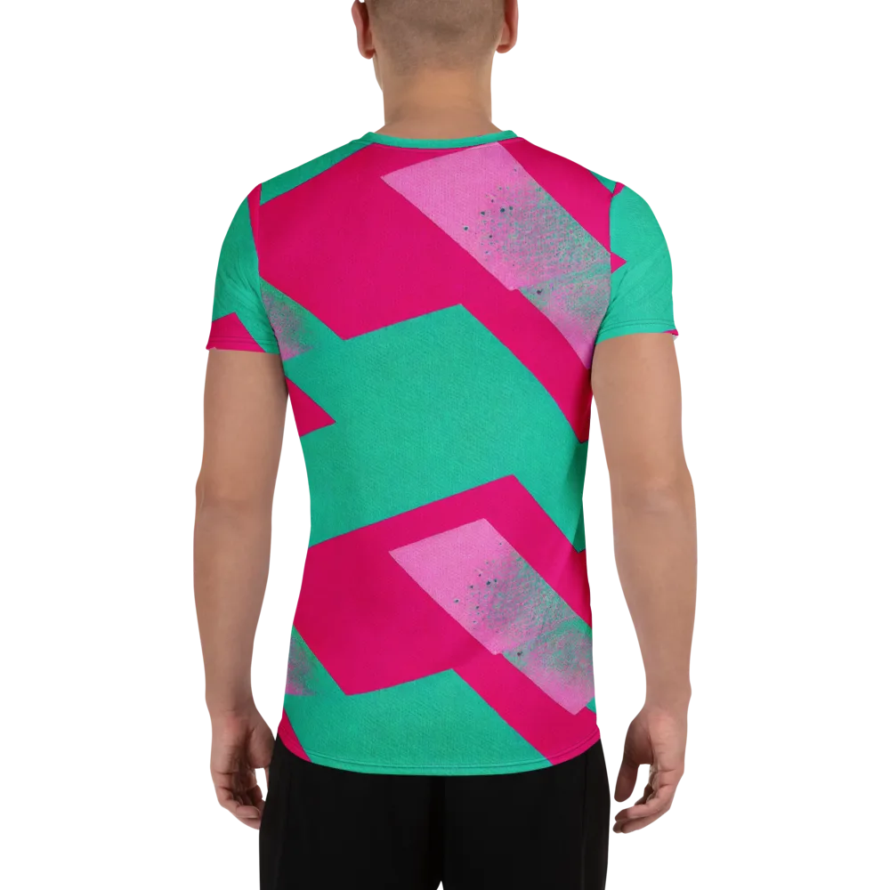 Vivid Velocity on Men's Athletic T-Shirt — Back