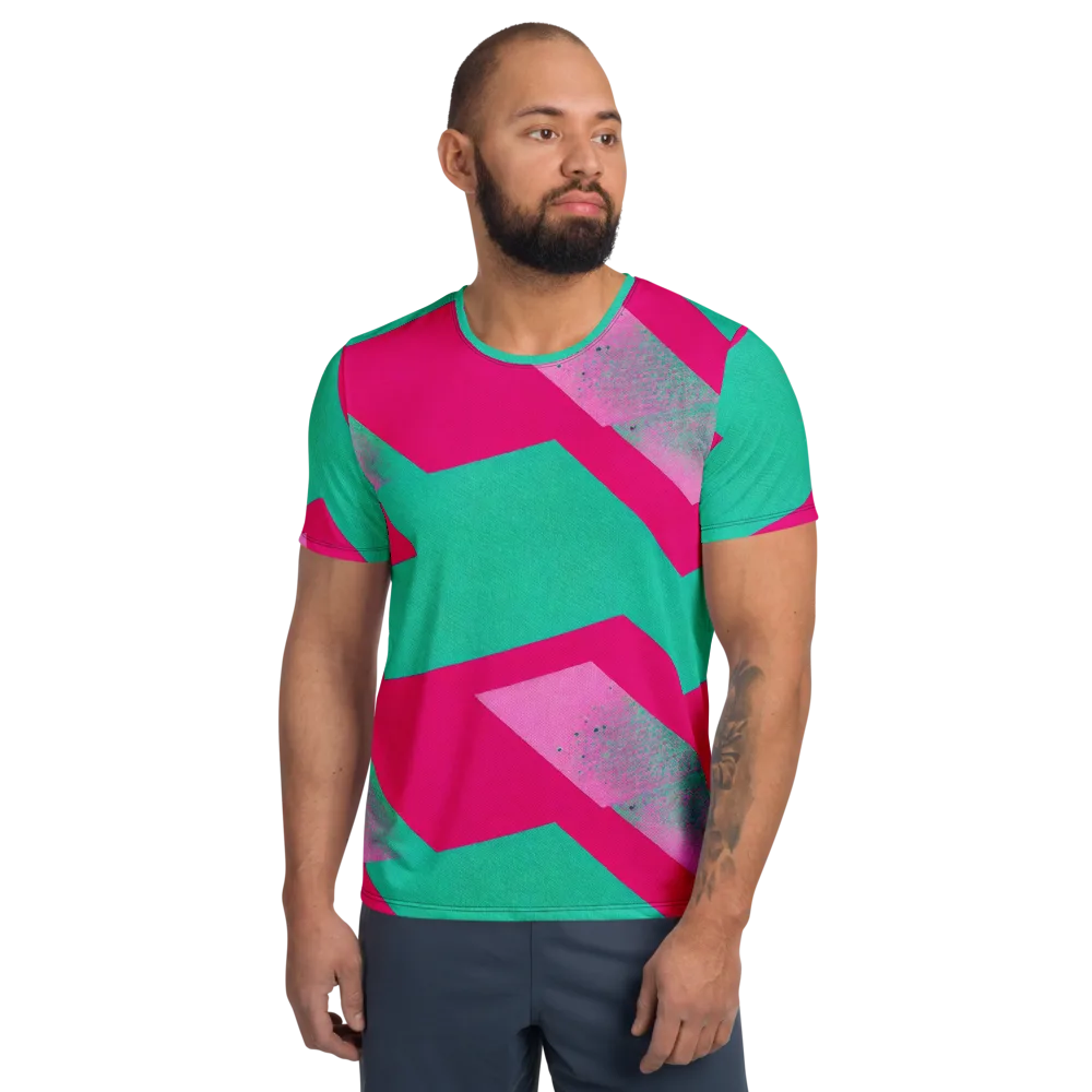 Vivid Velocity on Men's Athletic T-Shirt — Front