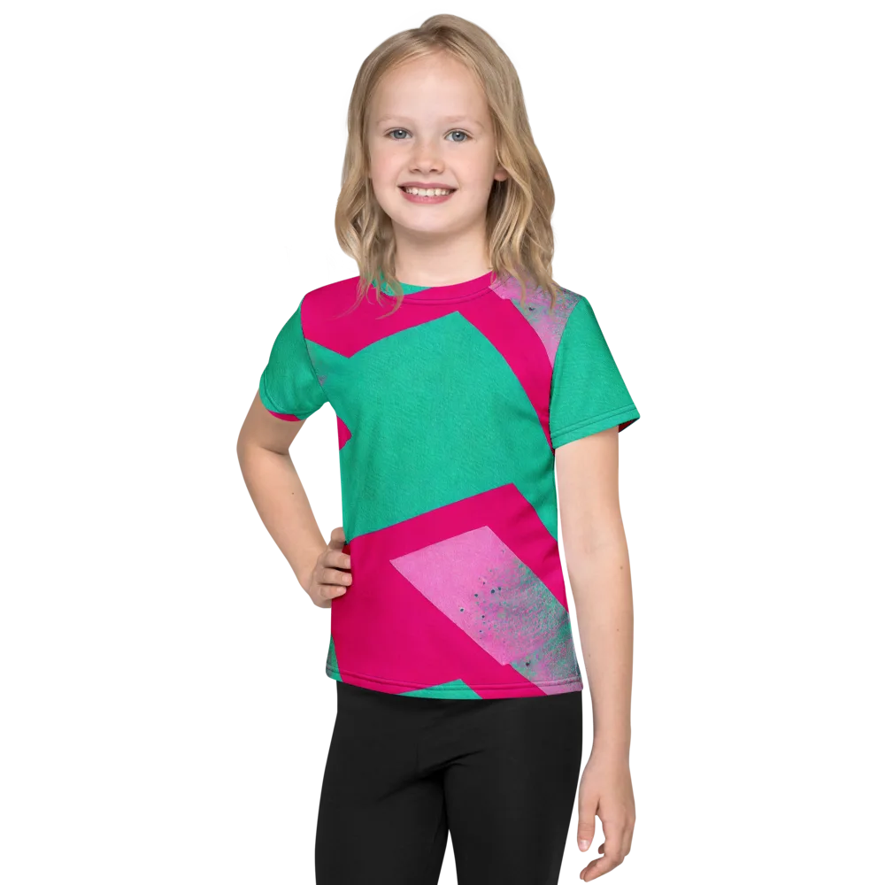 Vivid Velocity on Kids Crew Neck T-Shirt — Front