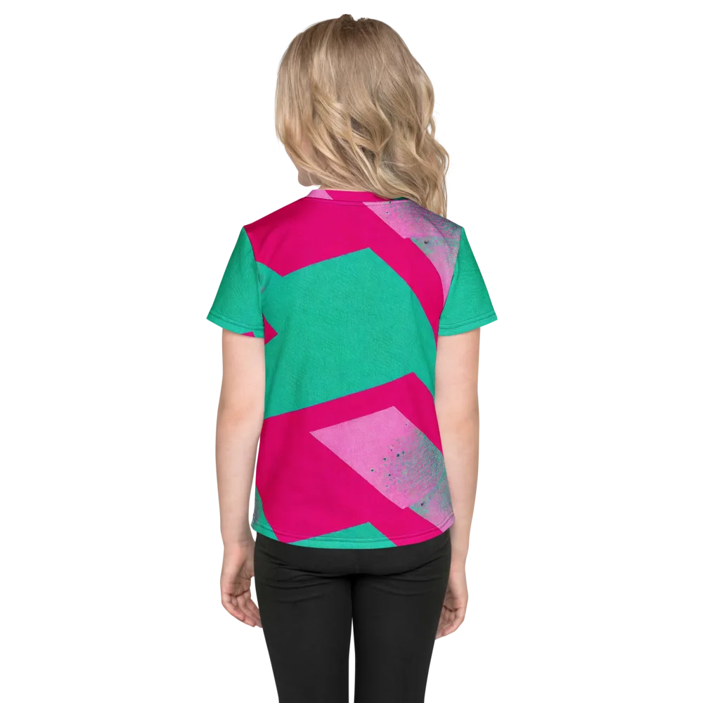 Vivid Velocity on Kids Crew Neck T-Shirt — Back