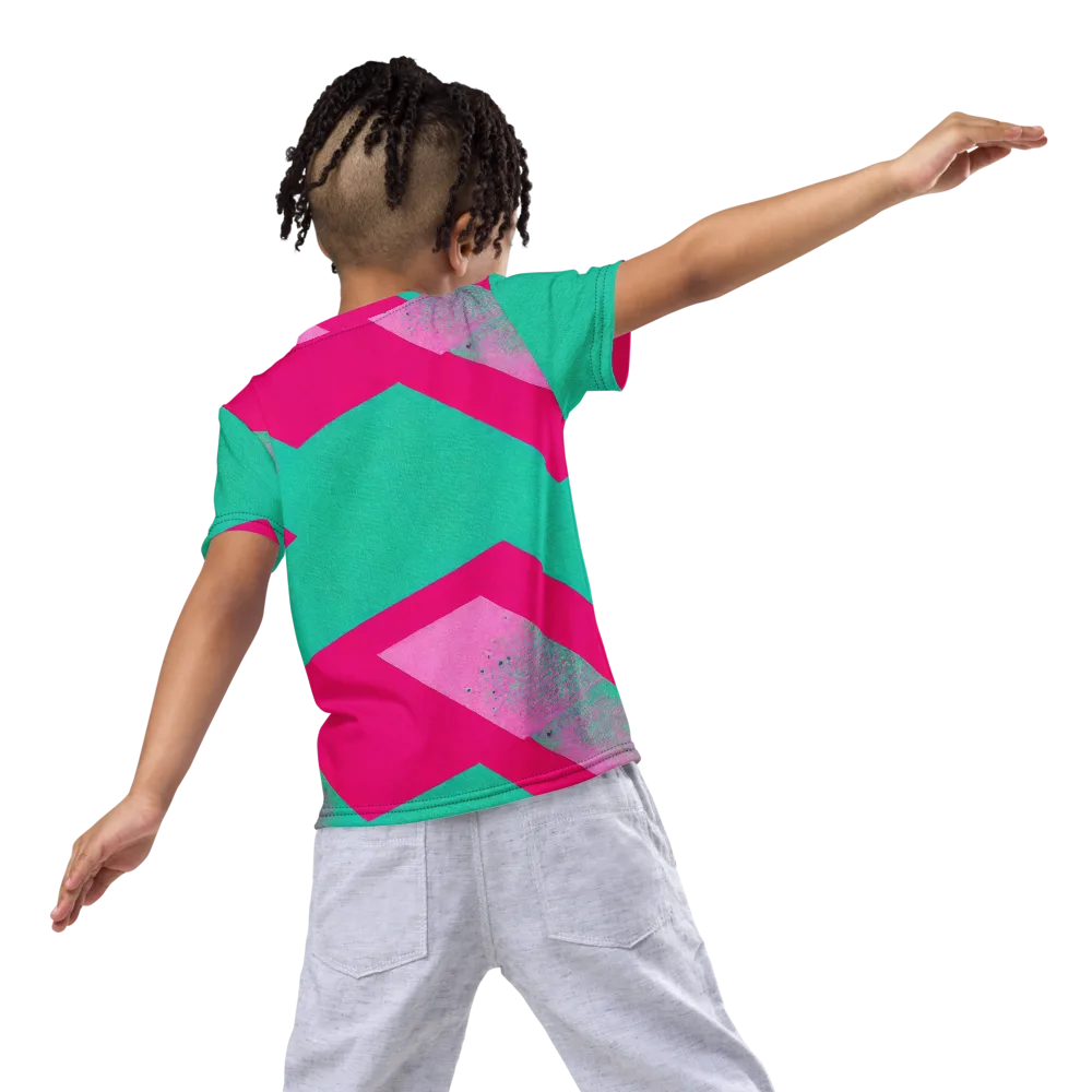 Vivid Velocity on Kids Crew Neck T-Shirt — Back