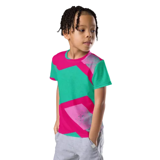 Vivid Velocity on a Kids Crew Neck T-Shirt