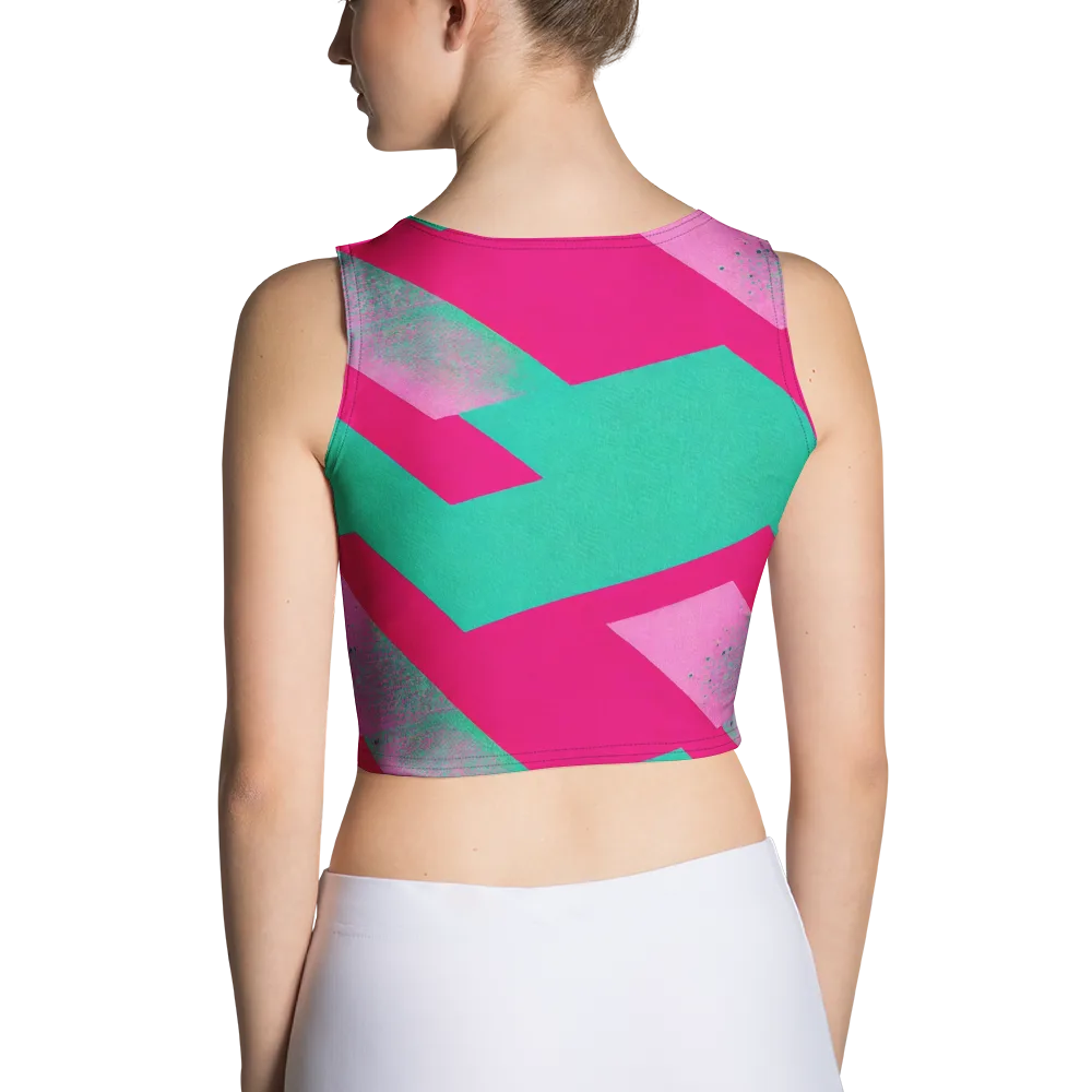 Vivid Velocity on Crop Top — Back