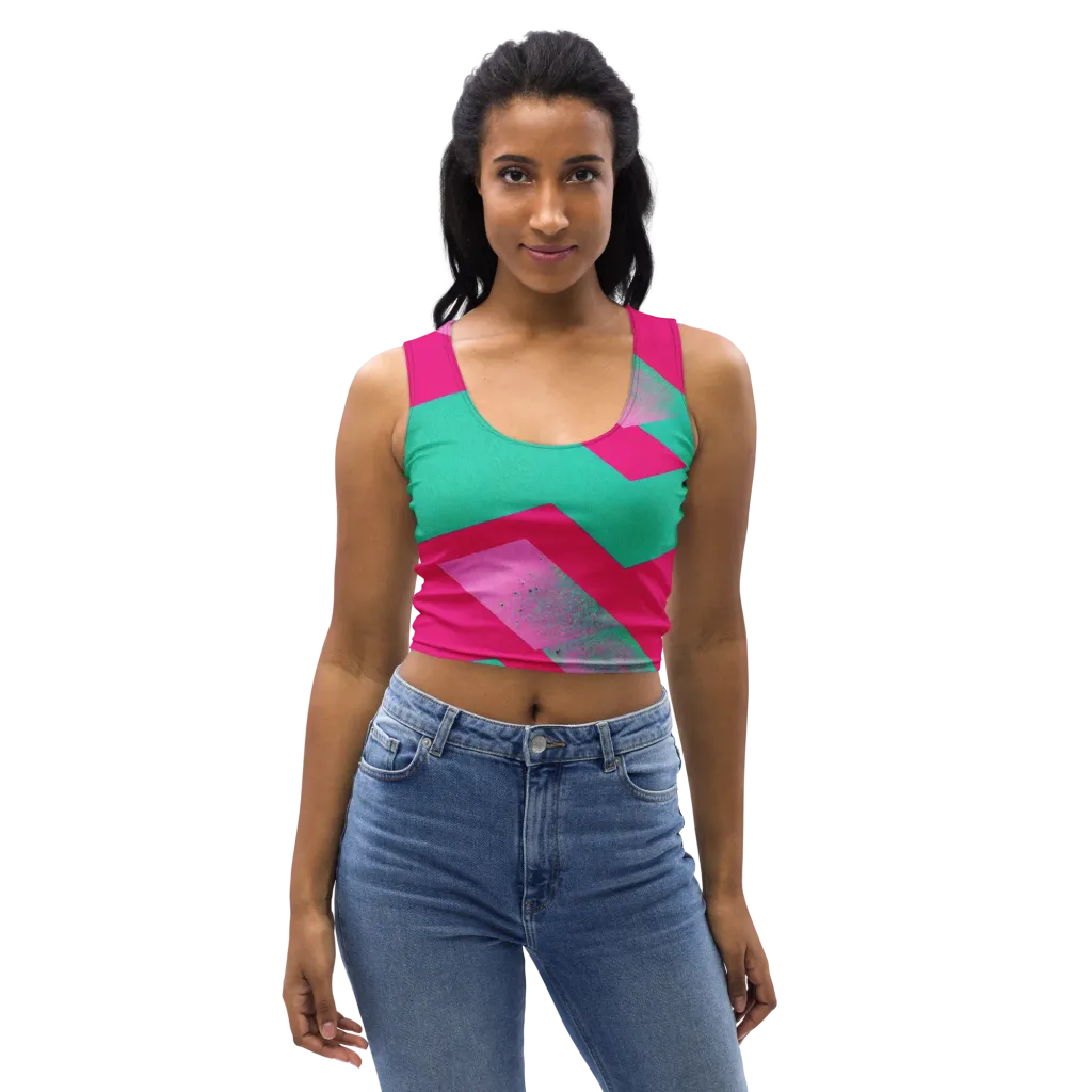 Vivid Velocity on Crop Top — Front