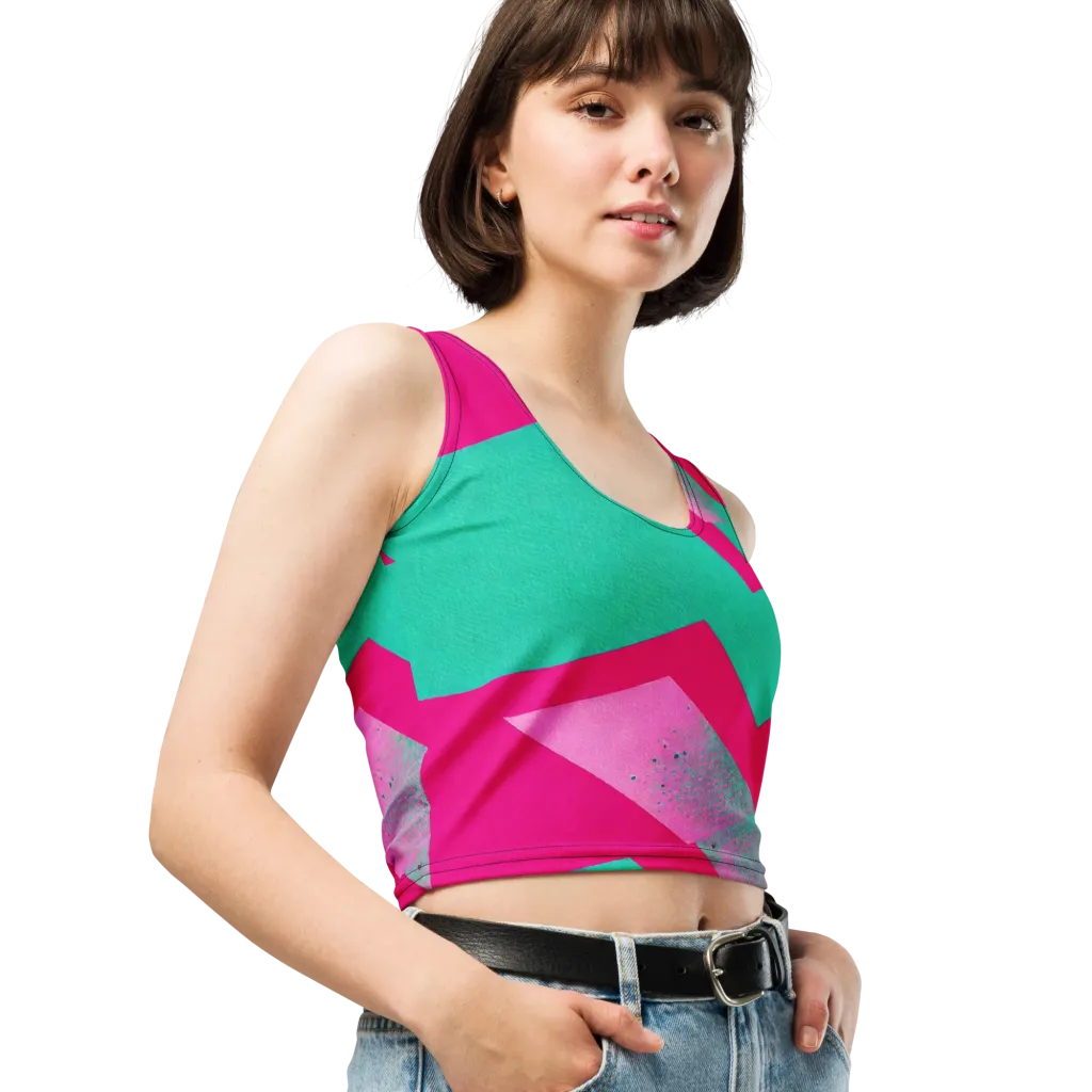 Vivid Velocity on Crop Top — Right Front