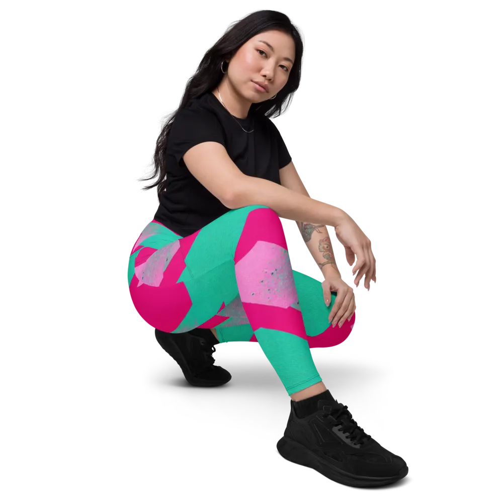 Vivid Velocity on Leggings with Pockets — Right Front