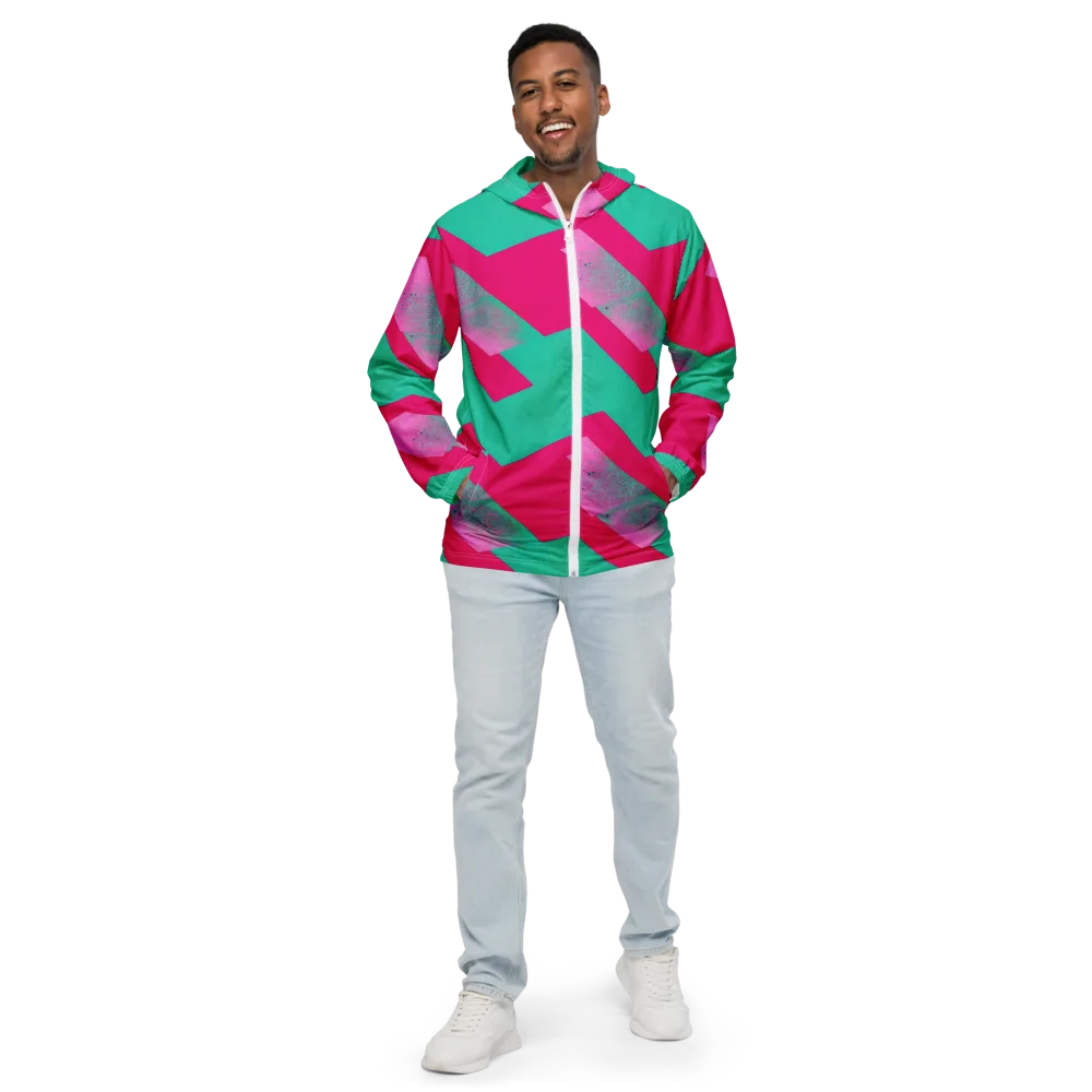 Vivid Velocity on Men's Windbreaker — Front