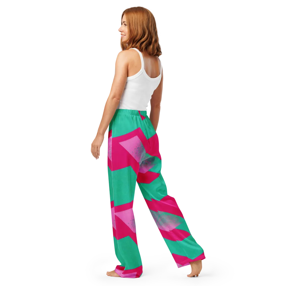 Vivid Velocity on Women's Pajama Pants — Back