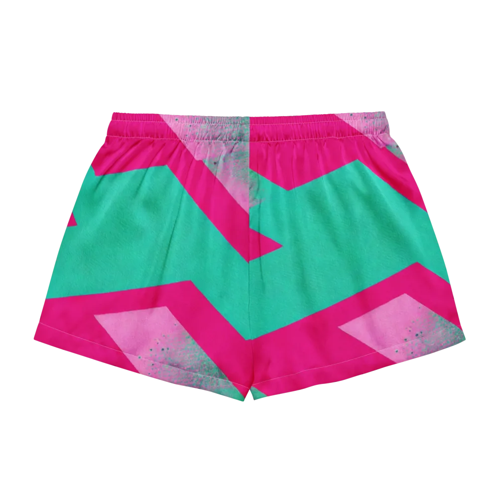 Vivid Velocity on Women's Pajama Shorts — Back