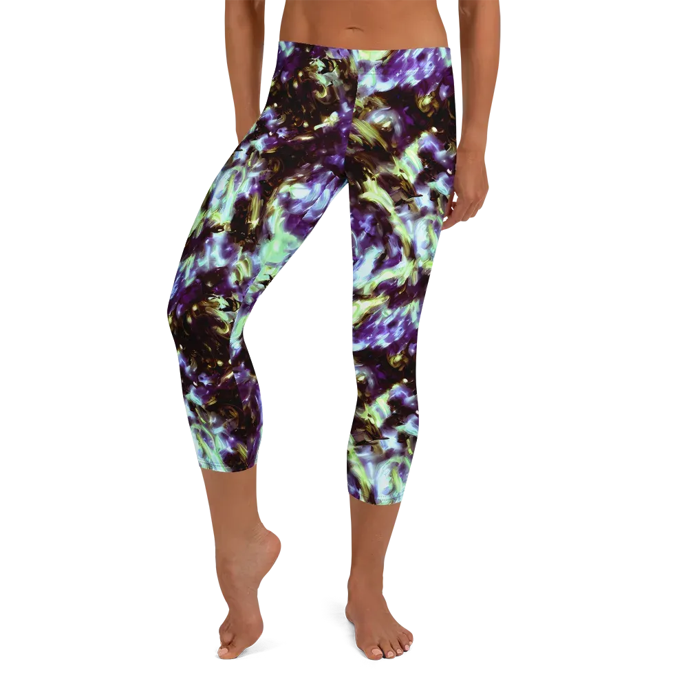 Aurora Molten on Capri Leggings — Front