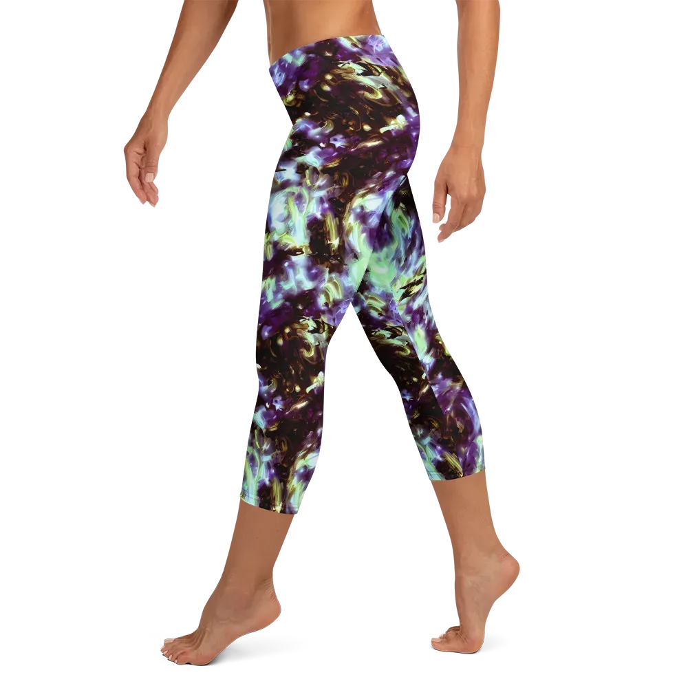 Aurora Molten on Capri Leggings — Left