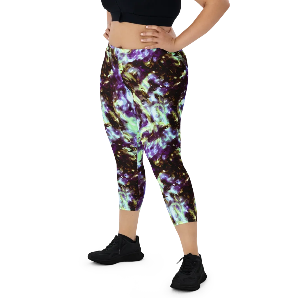 Aurora Molten on Capri Leggings — Front