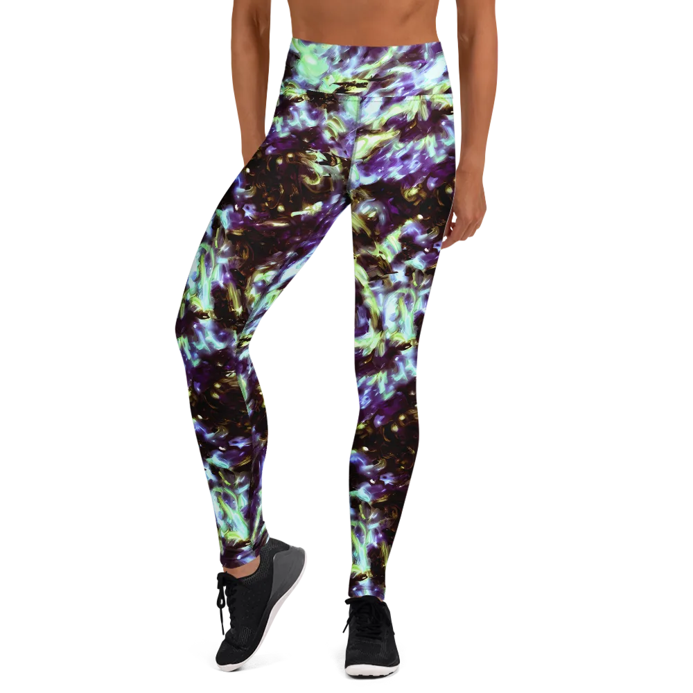 Aurora Molten on Yoga Leggings — Front