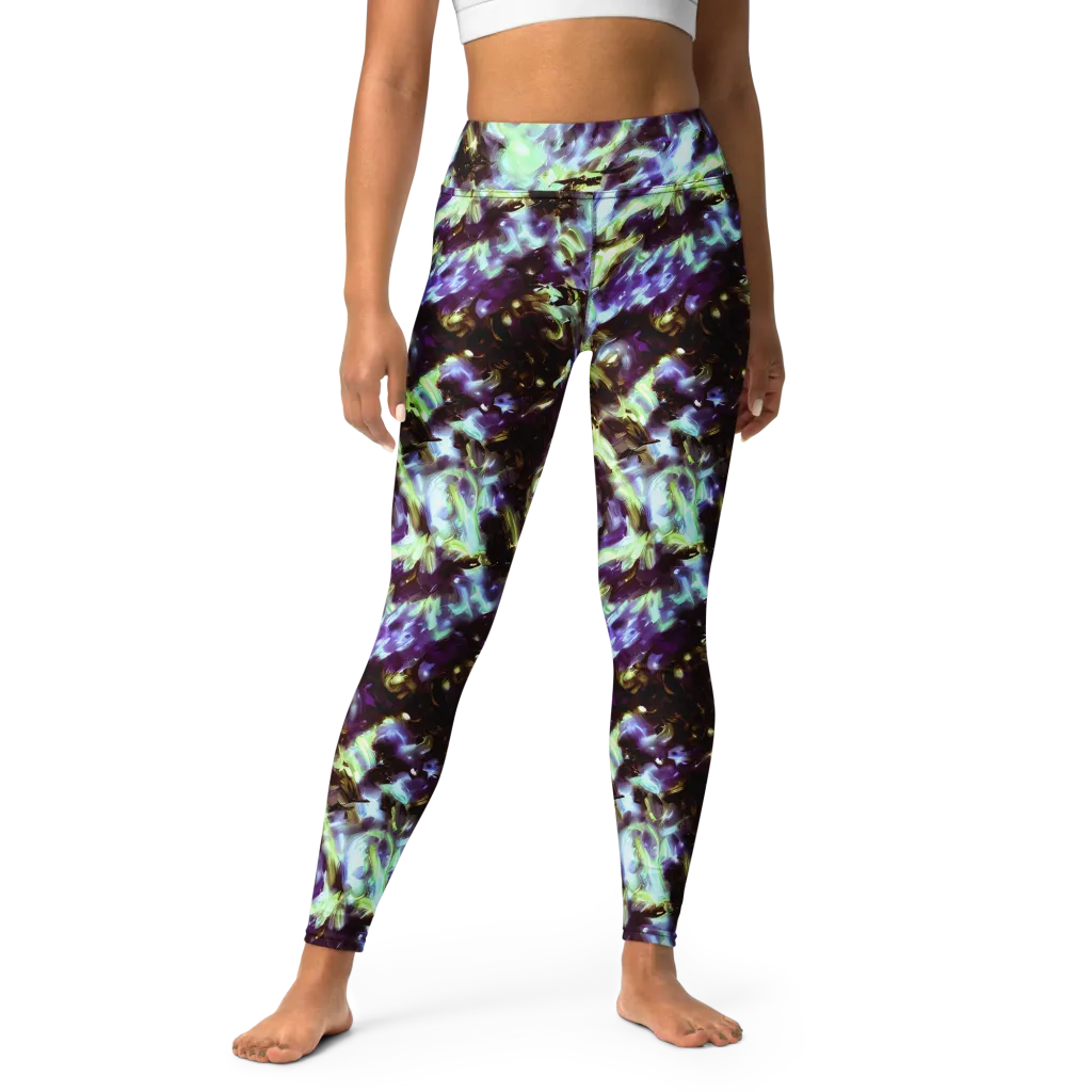 Aurora Molten on Yoga Leggings — Front