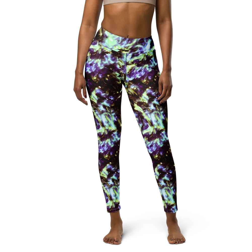 Aurora Molten on Yoga Leggings — Front