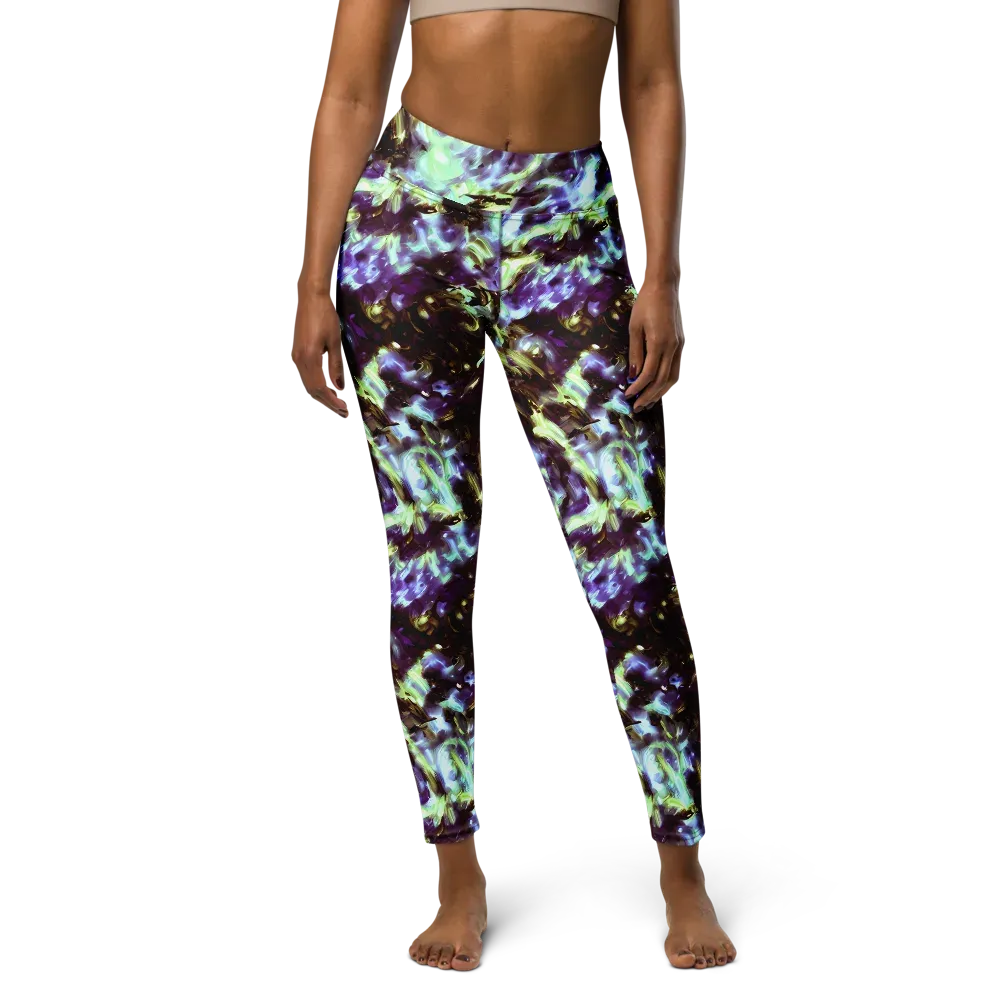 Aurora Molten on Yoga Leggings — Front