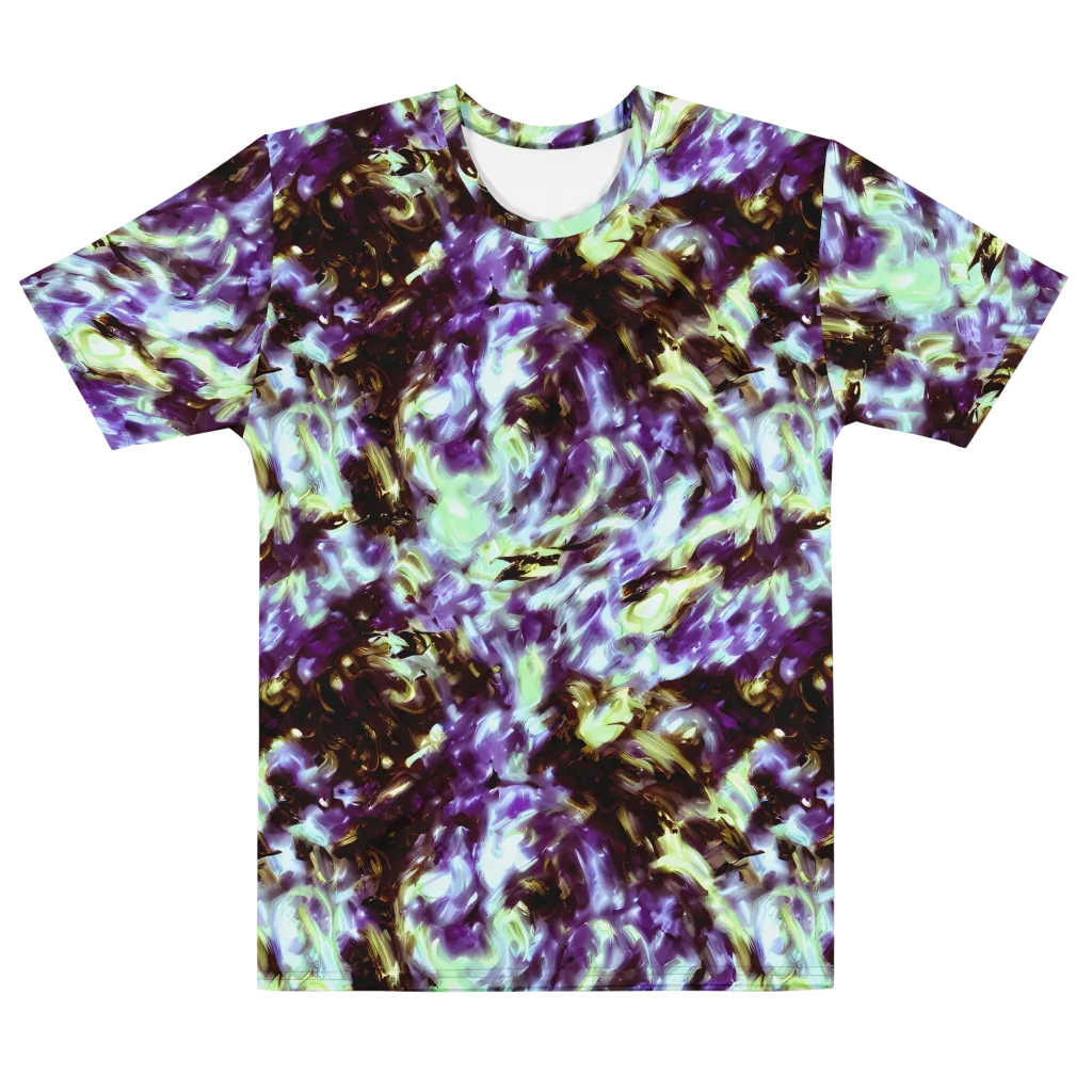 Aurora Molten on Men's Cotton Crew Neck T-Shirt — Front
