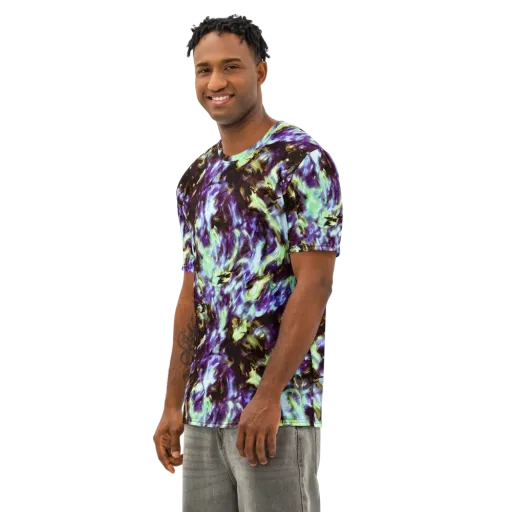 Aurora Molten on a Men's Cotton Crew Neck T-Shirt