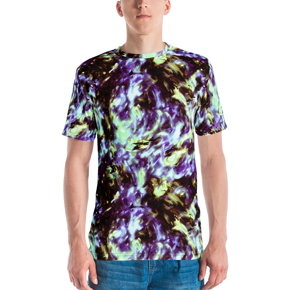Aurora Molten on Men's Crew Neck T-Shirt — Front