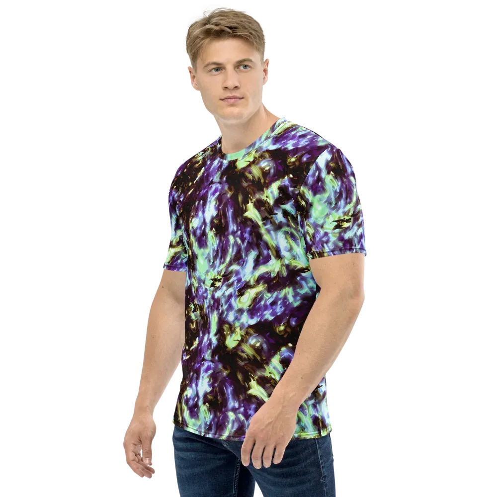 Aurora Molten on Men's Crew Neck T-Shirt — Left
