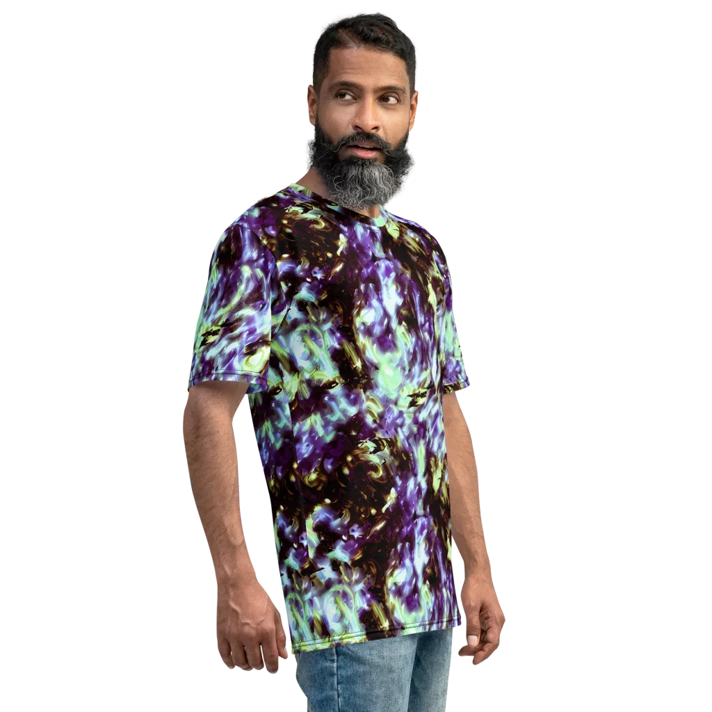 Aurora Molten on Men's Crew Neck T-Shirt — Right