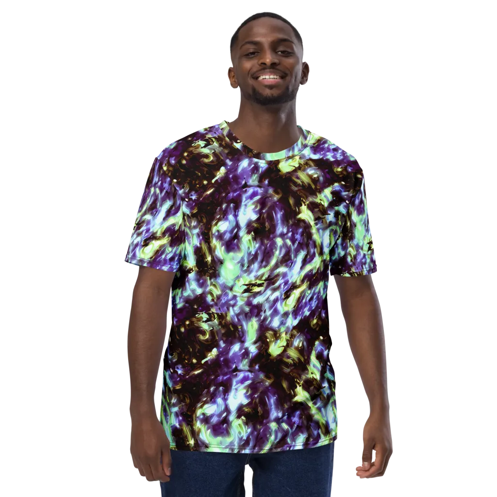 Aurora Molten on Men's Crew Neck T-Shirt — Front