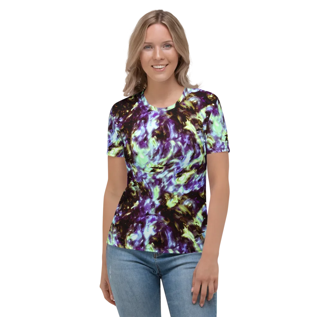 Aurora Molten on Women's Crew Neck T-Shirt — Front