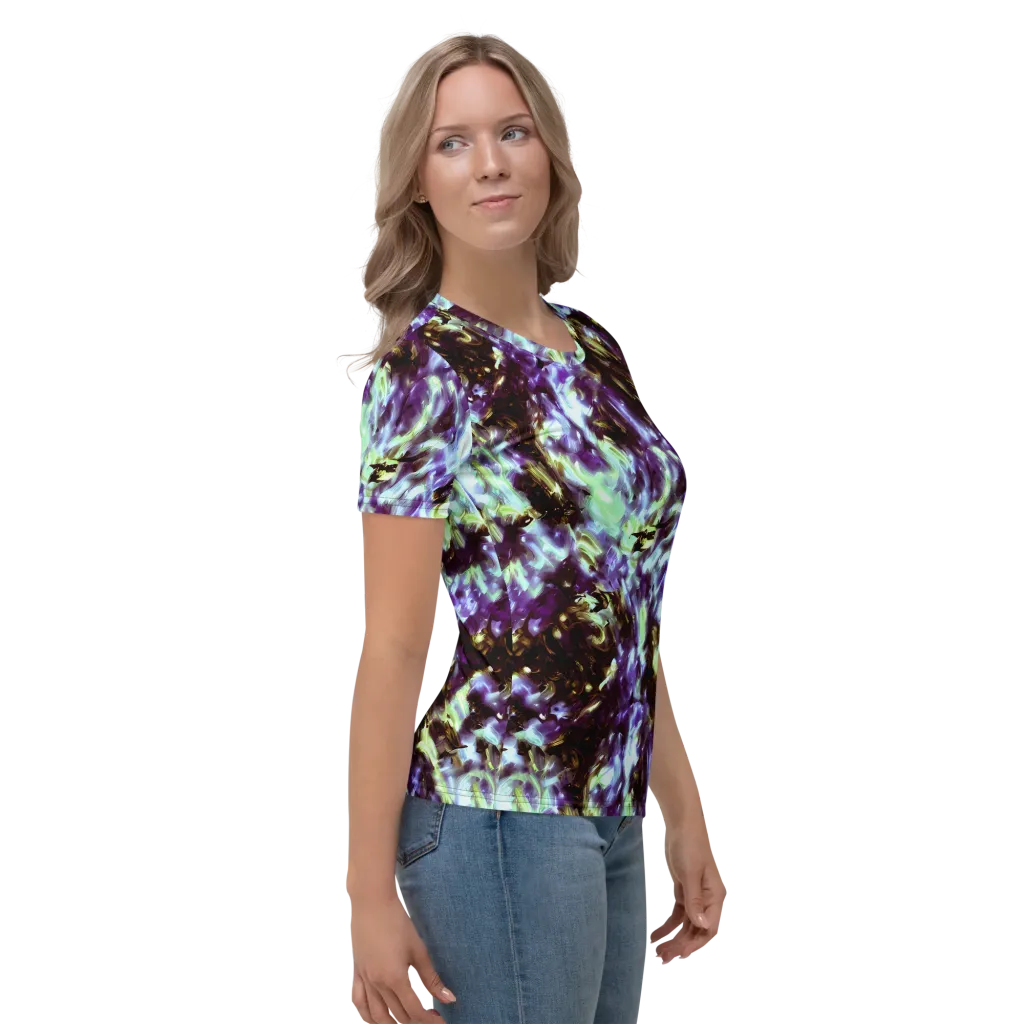 Aurora Molten on Women's Crew Neck T-Shirt — Right