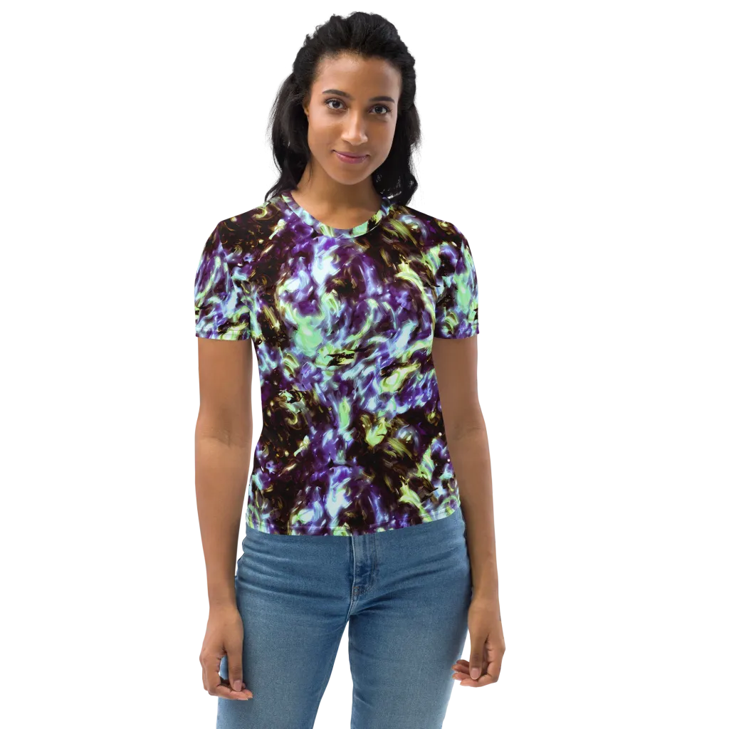 Aurora Molten on Women's Crew Neck T-Shirt — Front