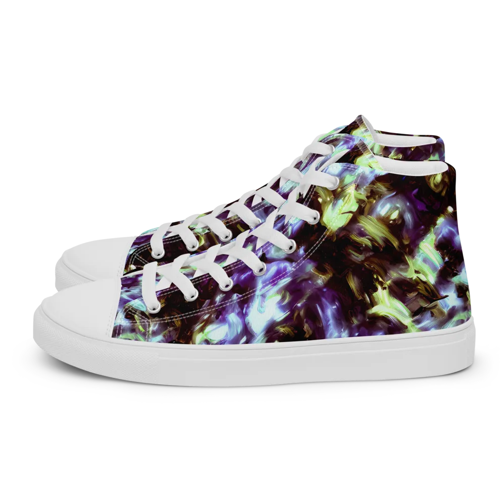 Aurora Molten on Women's High Top Canvas Shoes — Left