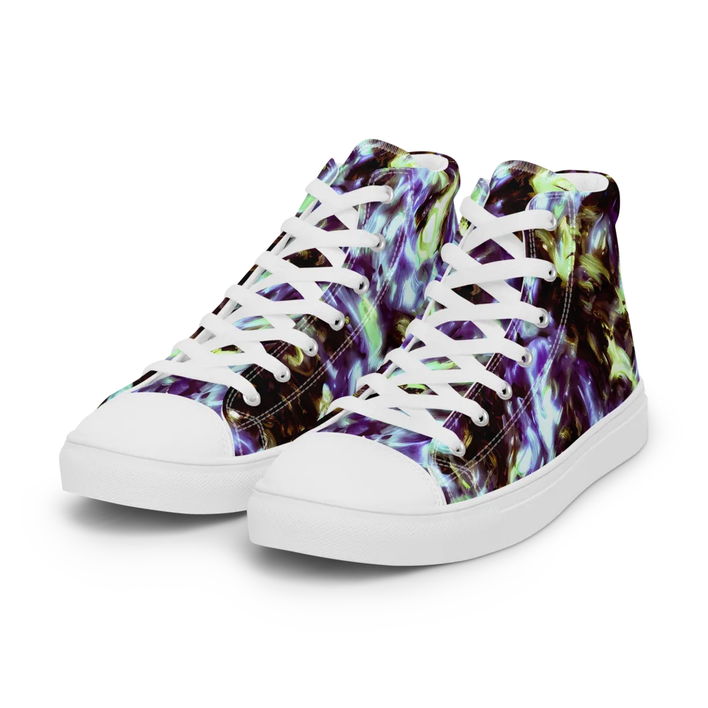 Aurora Molten on Women's High Top Canvas Shoes — Left Front