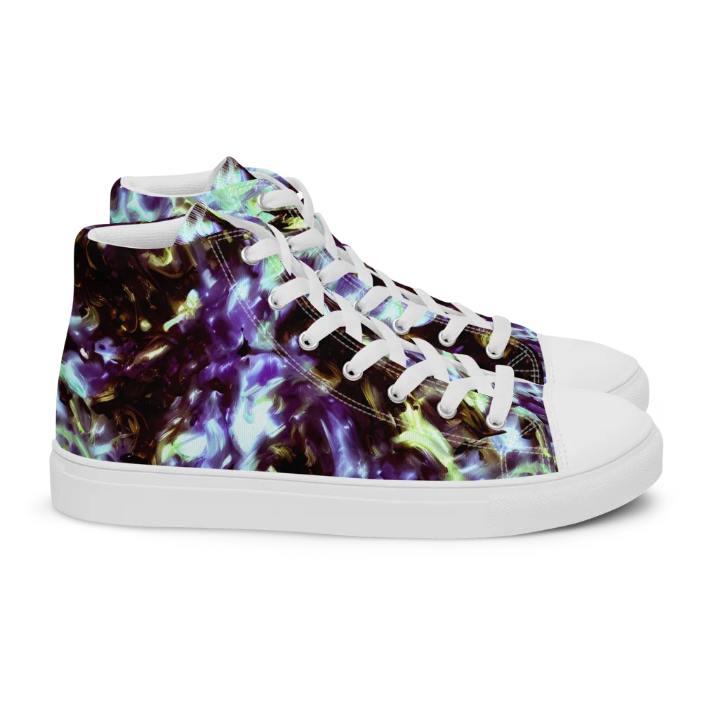 Aurora Molten on Women's High Top Canvas Shoes — Right